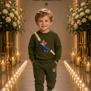 Boys' Olive Adventure Graphic Sweatshirt & Jogger Set