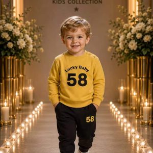 Boys' Yellow Number 58 Sweatshirt & Jogger Set