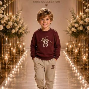 Boys' Burgundy Number 28 Sweatshirt & Jogger Set