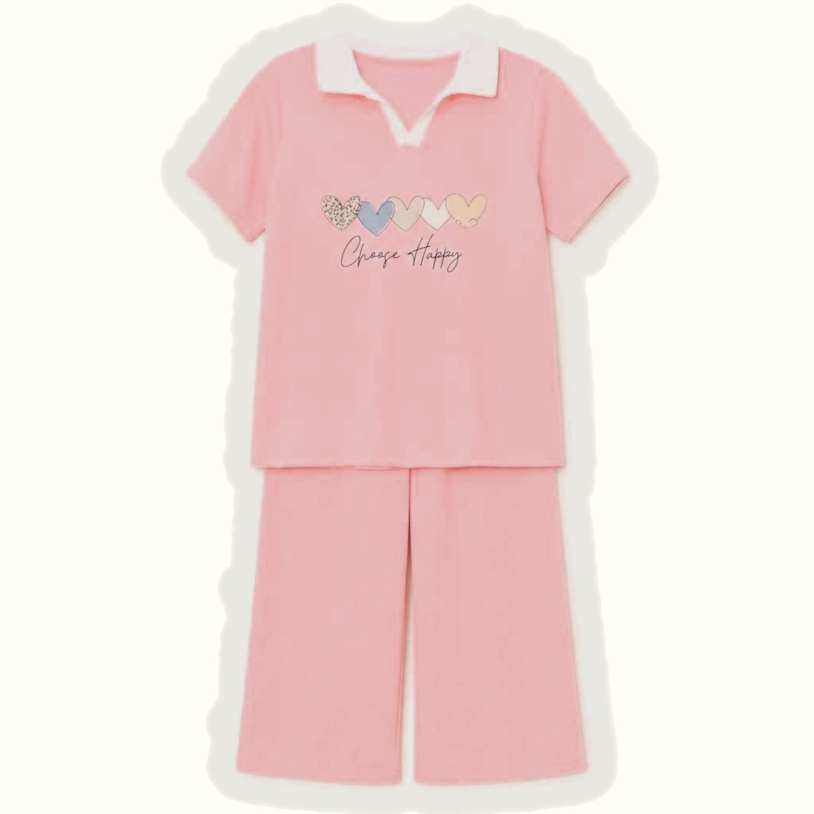 Children's Pink Short Sleeve Set - 1096