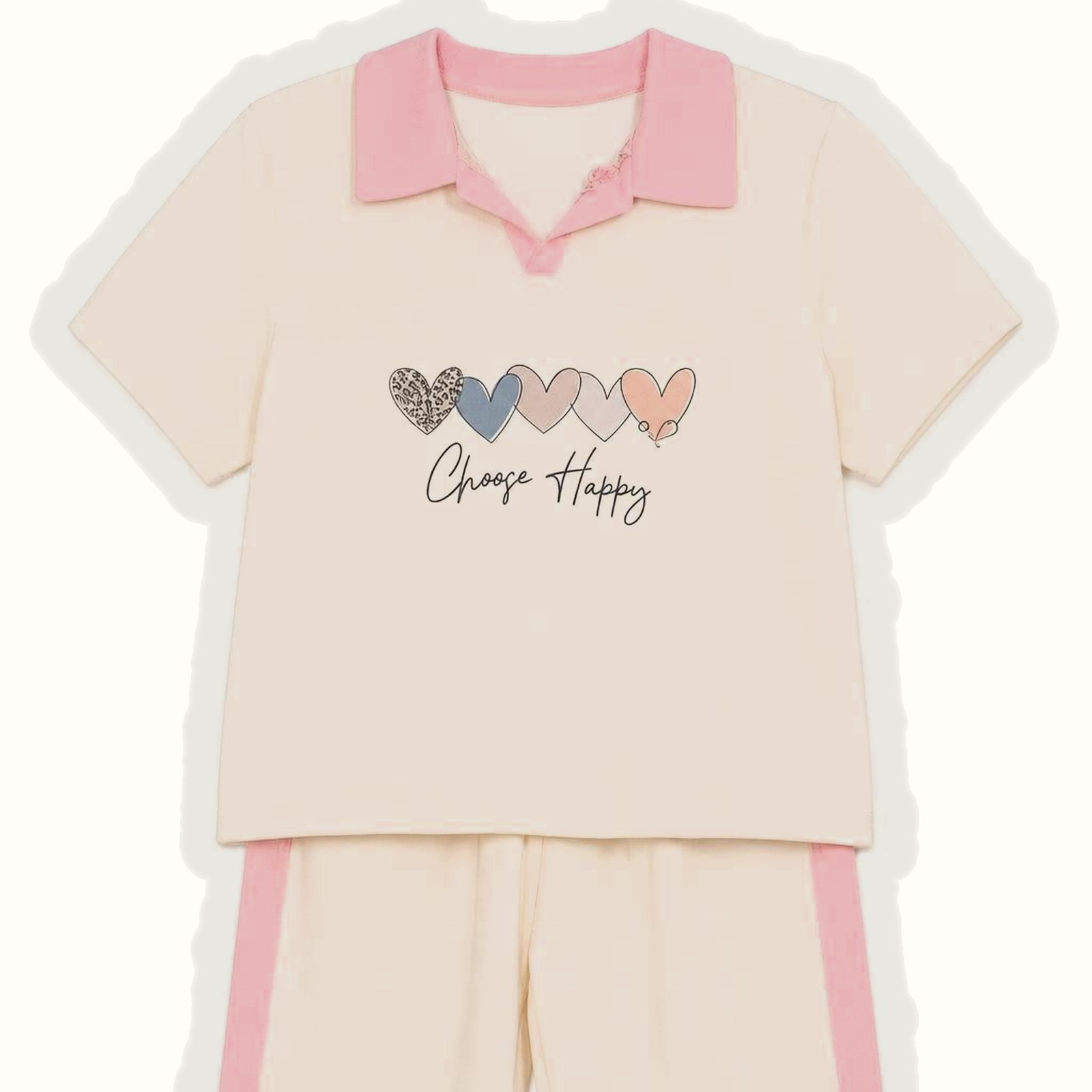Children's Pink Short Sleeve Set - 1096