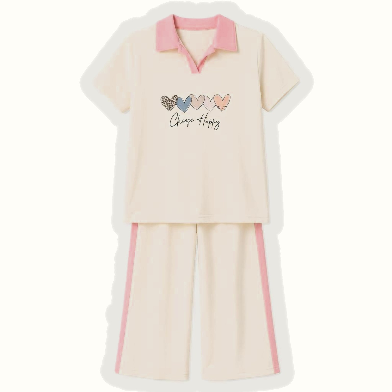 Children's Pink Short Sleeve Set - 1096