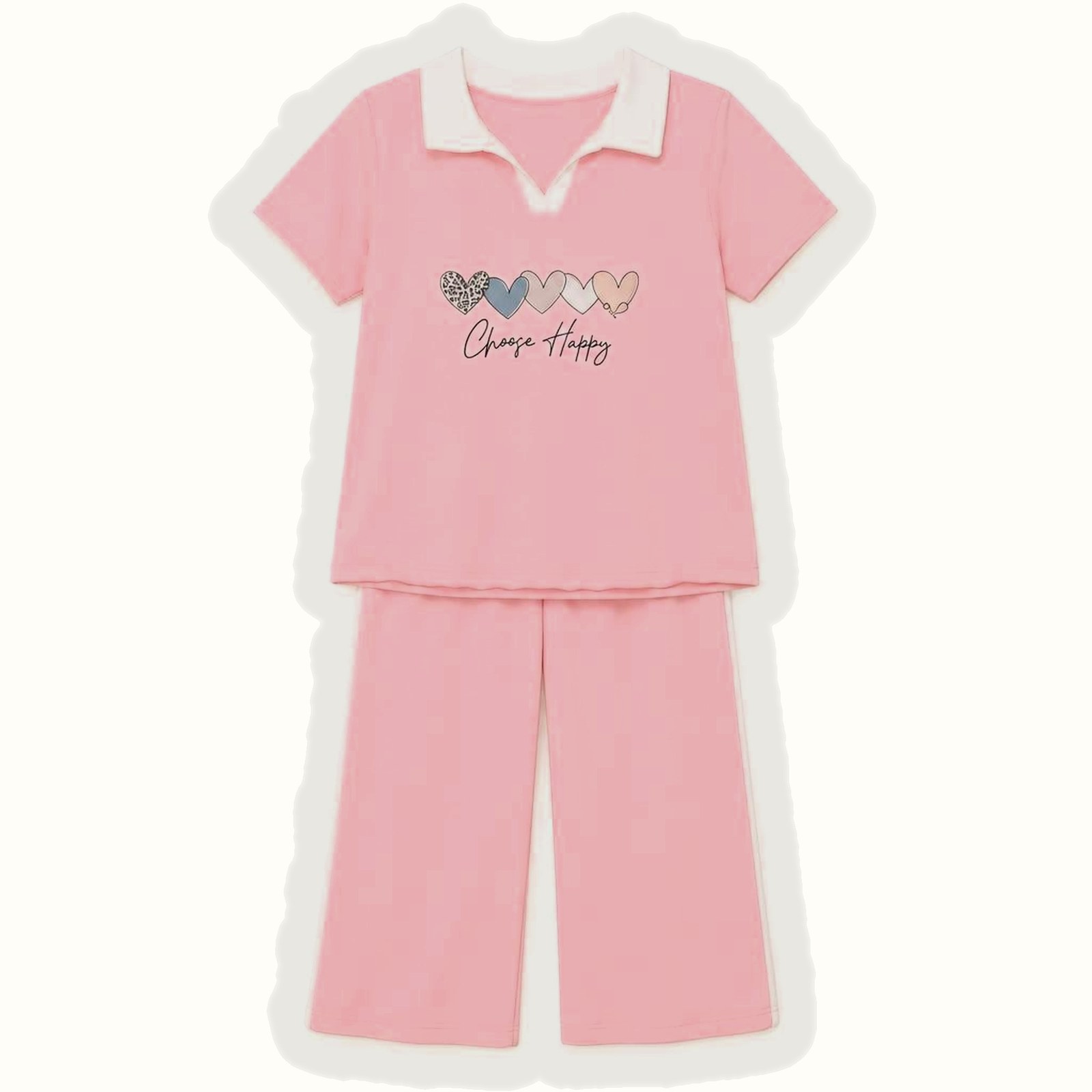 Children's Pink Short Sleeve Set - 1096