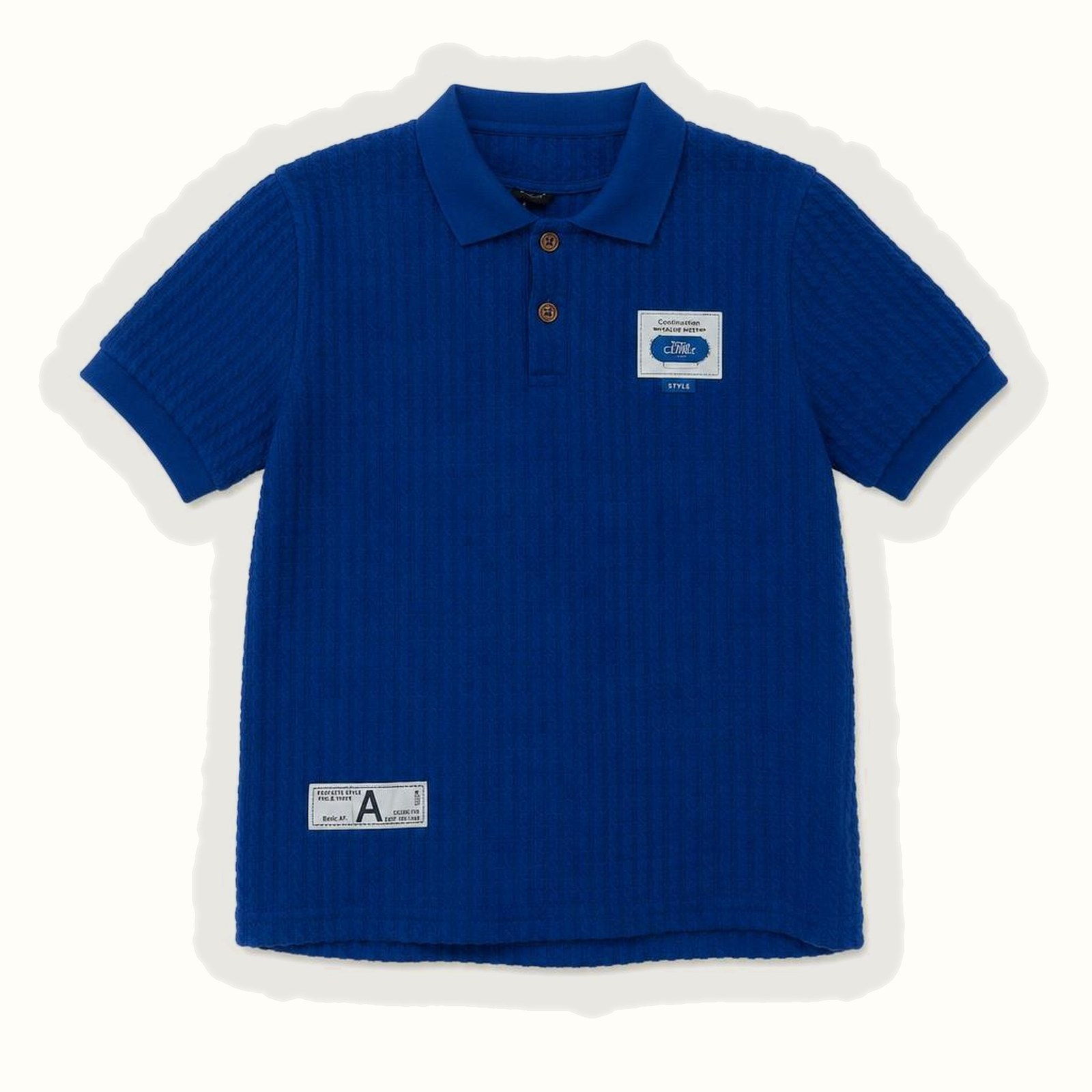Children's Knitted Short Sleeve Polo Shirt - 5010-4A