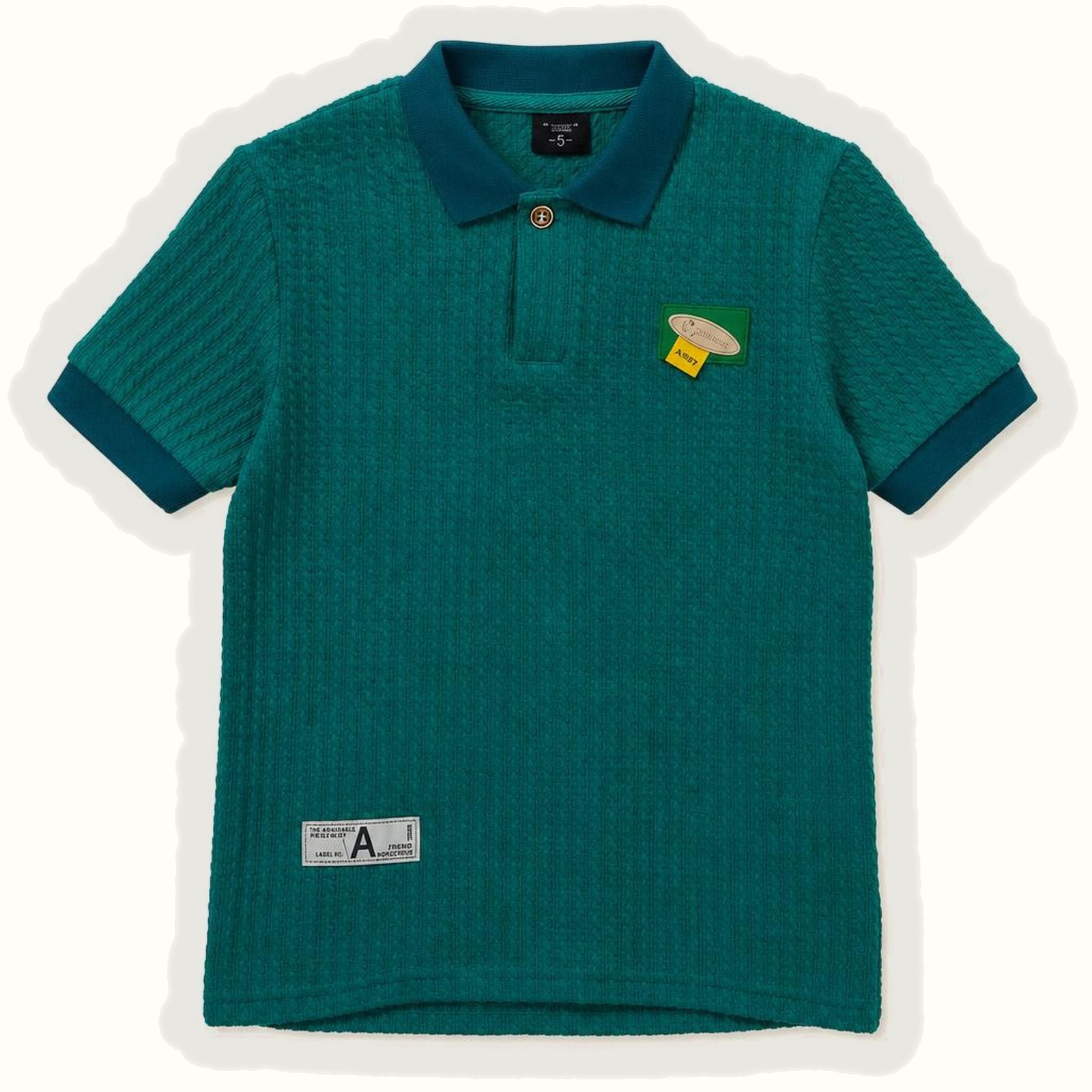 Children's Knitted Short Sleeve Polo Shirt - 5010-4A
