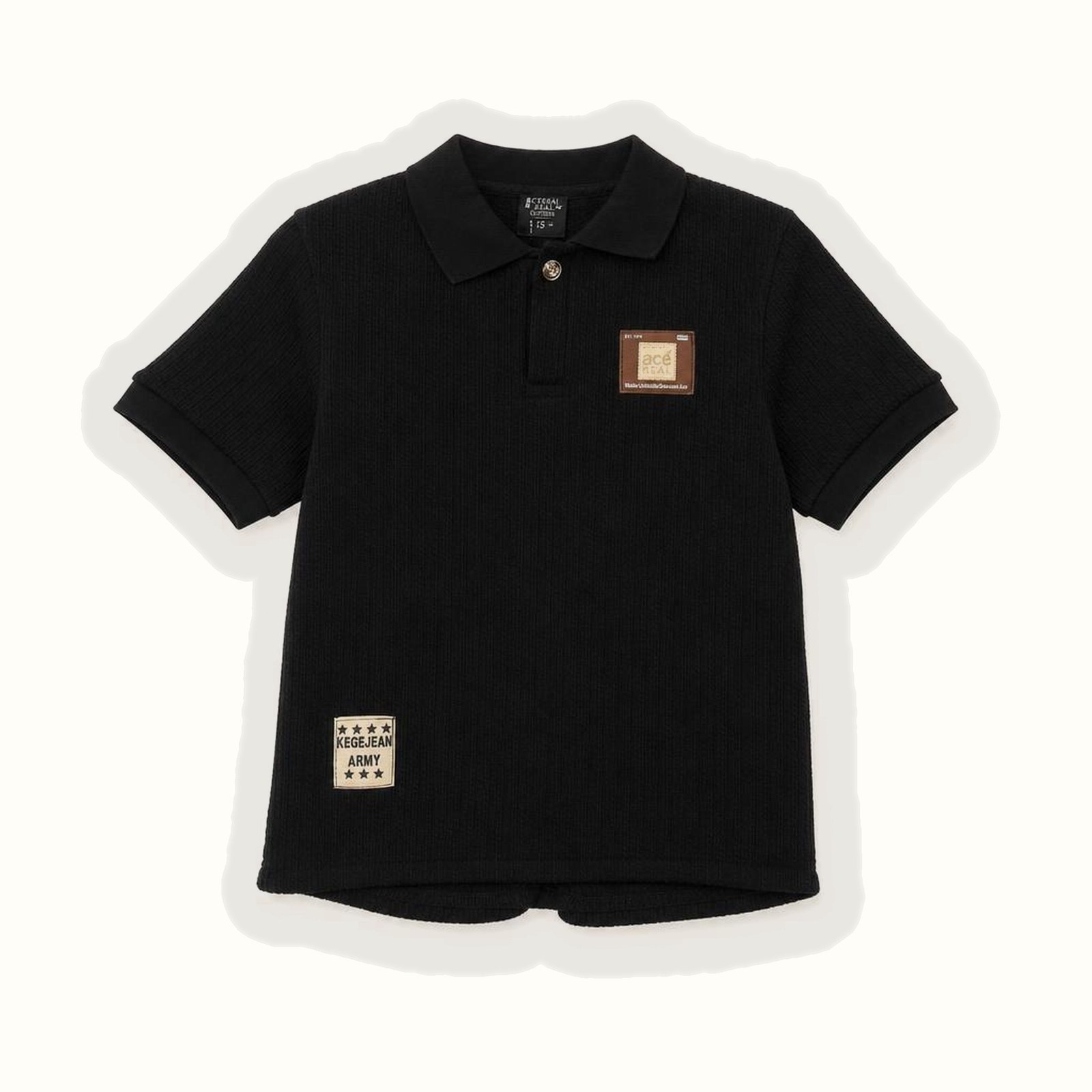 Children's Knitted Short Sleeve Polo Shirt - 5010-4A