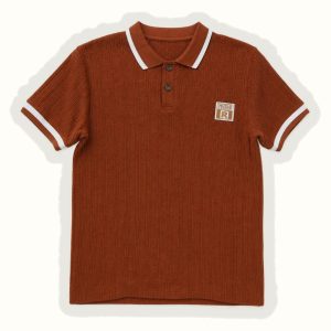 Children's Short Sleeve Knit Polo Shirt - HK-202607-KNIT-POLO-4220