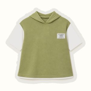 Children's Hooded Short Sleeve Top - HK-202607-HOOD-TEE-4223