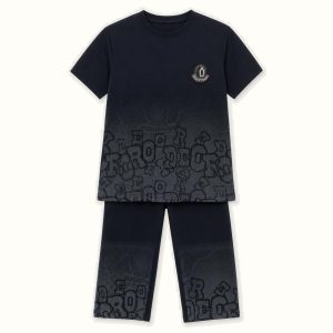 Children's Gradient Letter Print Set - 1198B