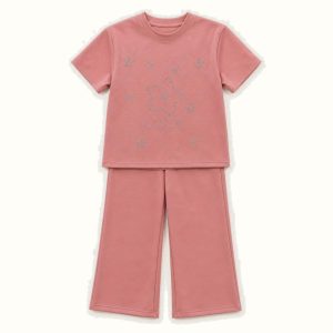 Children's Star Print Set - HK-202607-PLAIN-RIB-SET