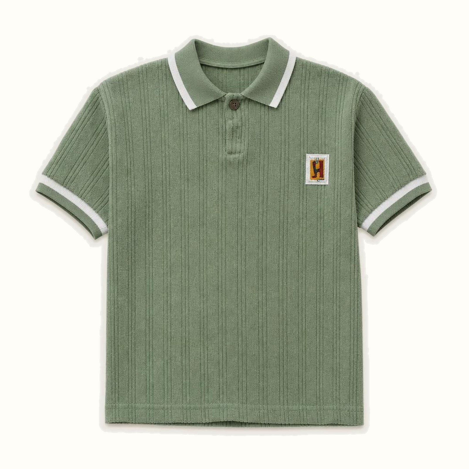 Children's Knitted Short Sleeve Polo Shirt - 1087