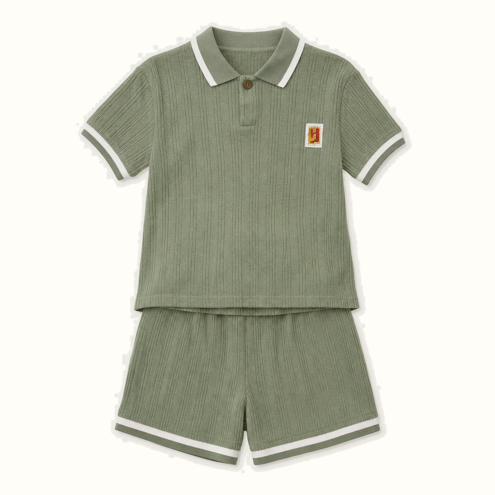 Children's Knitted Short Sleeve Polo Shirt - 1087