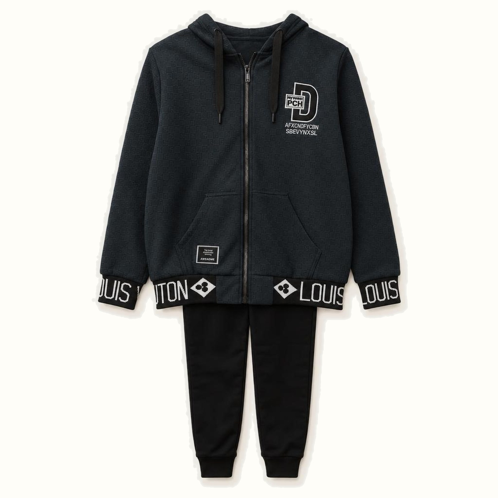 Children's Hooded Zipper Jacket Set - AH-12