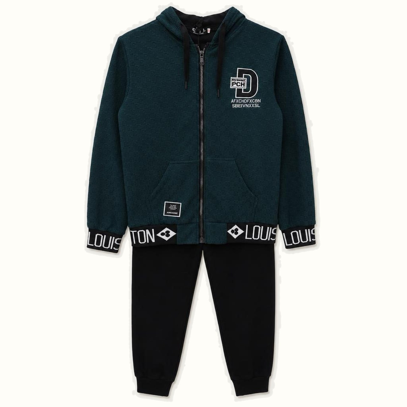 Children's Hooded Zipper Jacket Set - AH-12
