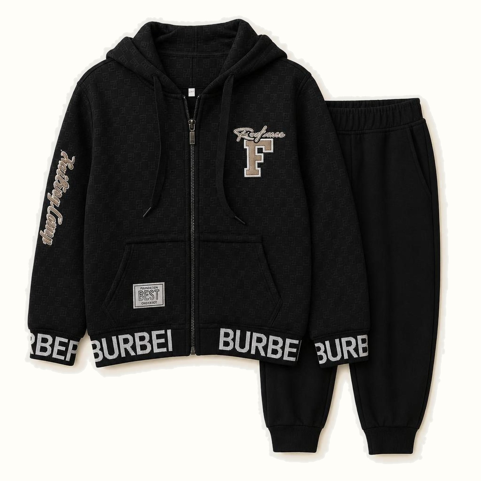 Children's Hooded Zipper Jacket Set - AH-09