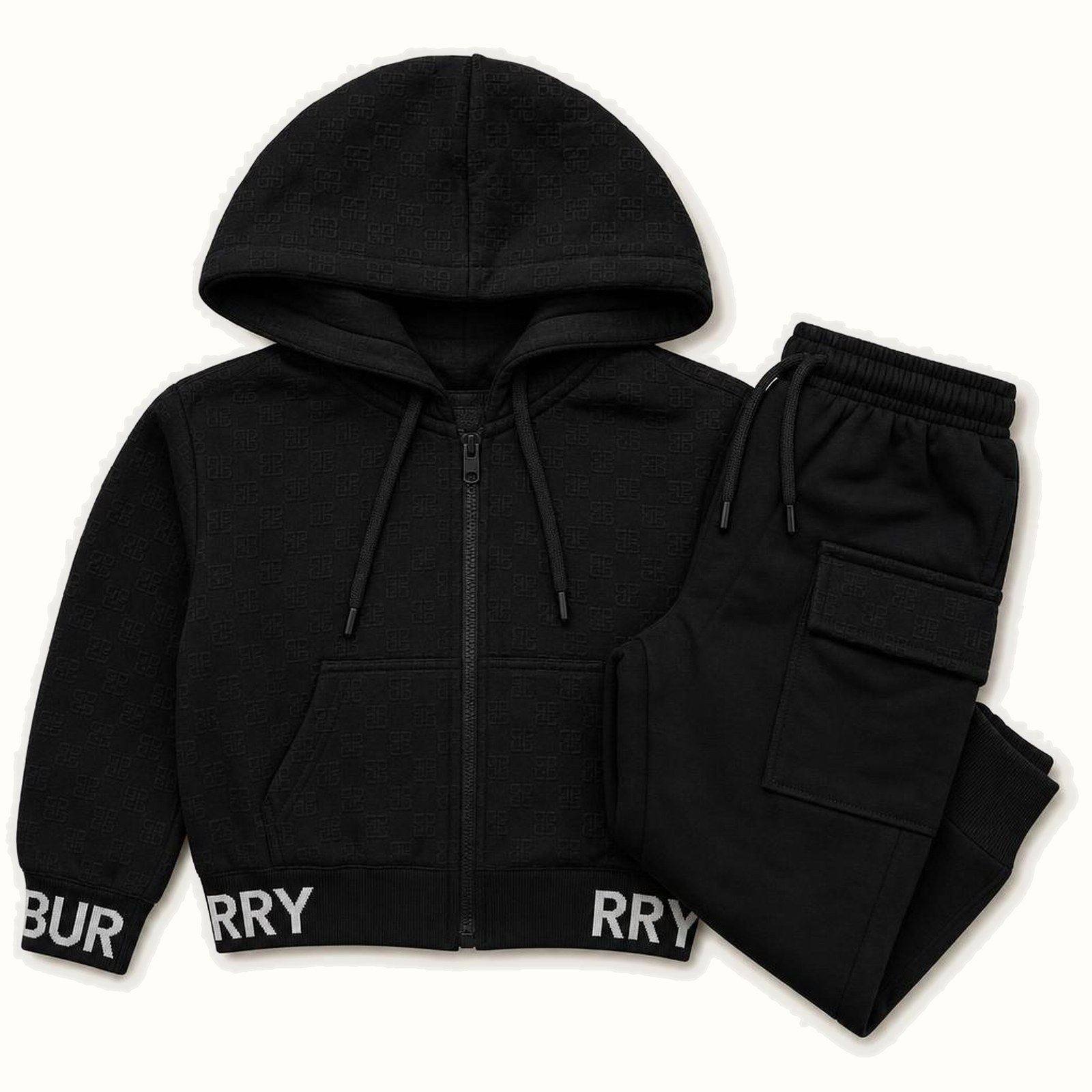 Children's Hooded Zipper Jacket Set - AH-09