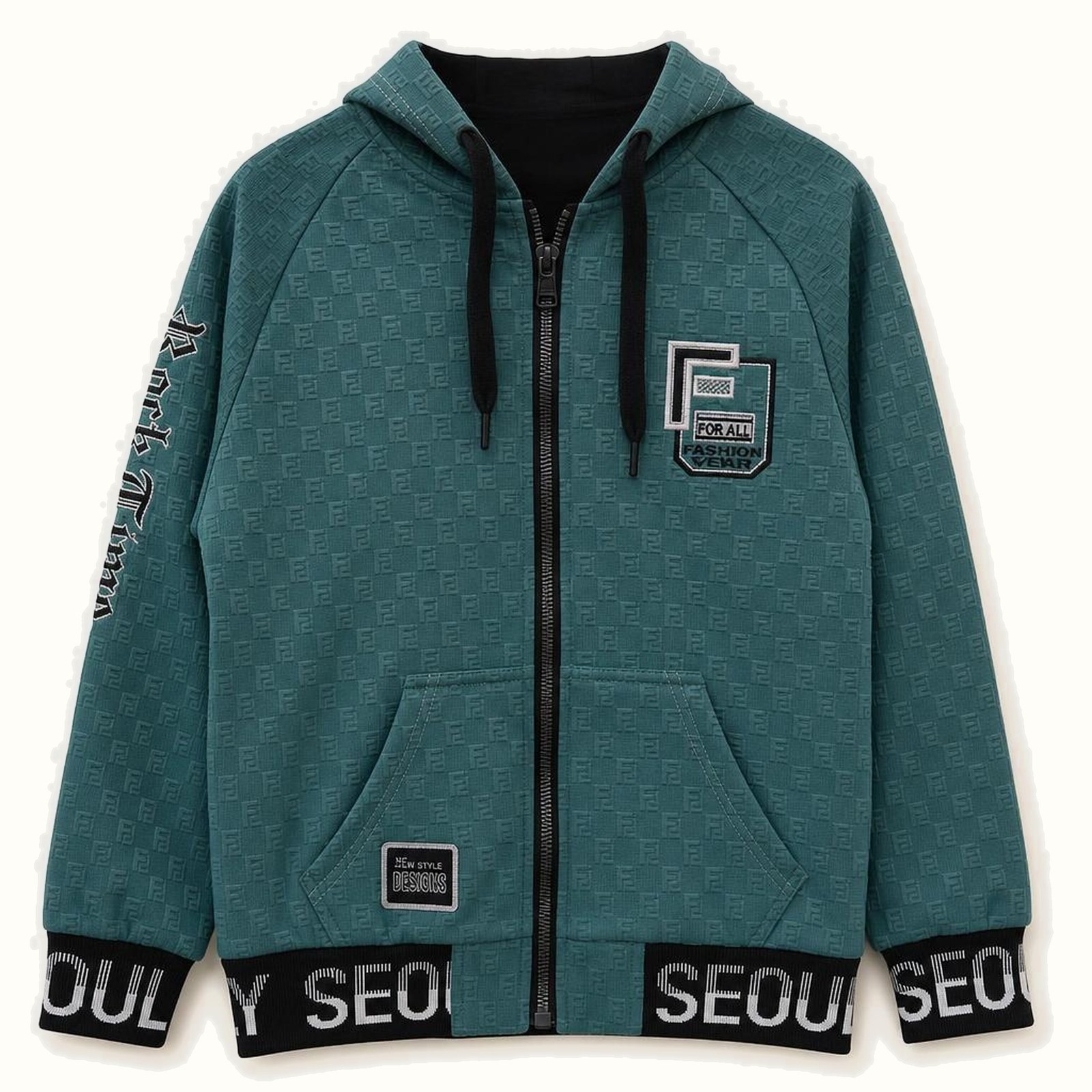 Children's Hooded Zip-up Jacket Set - AH-11