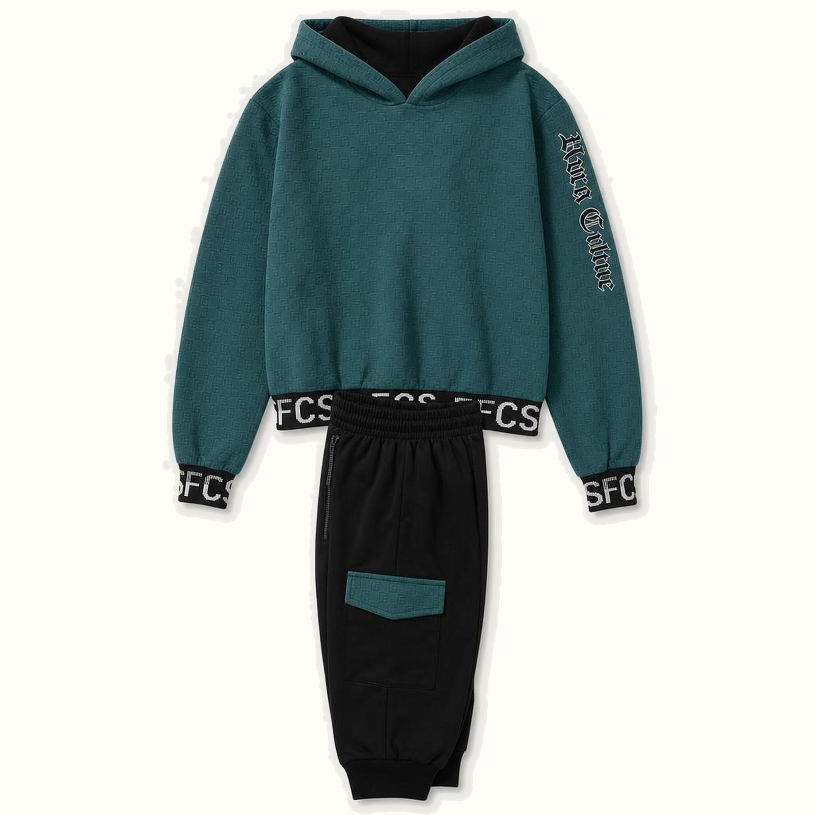 Children's Hooded Zip-up Jacket Set - AH-11