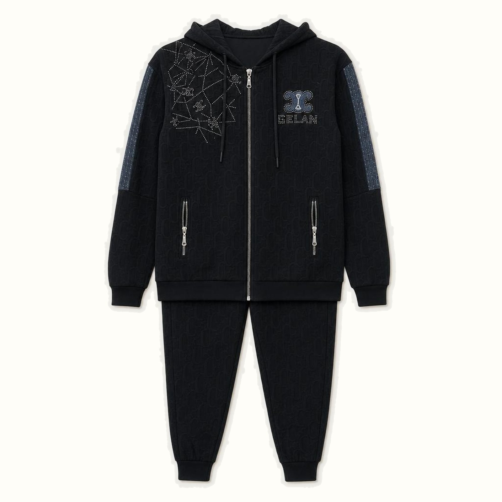 Children's Hooded Zipper Jacket Set - TH-04