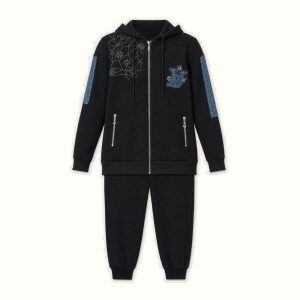Children's Hooded Zipper Sweatshirt Set - TH-08