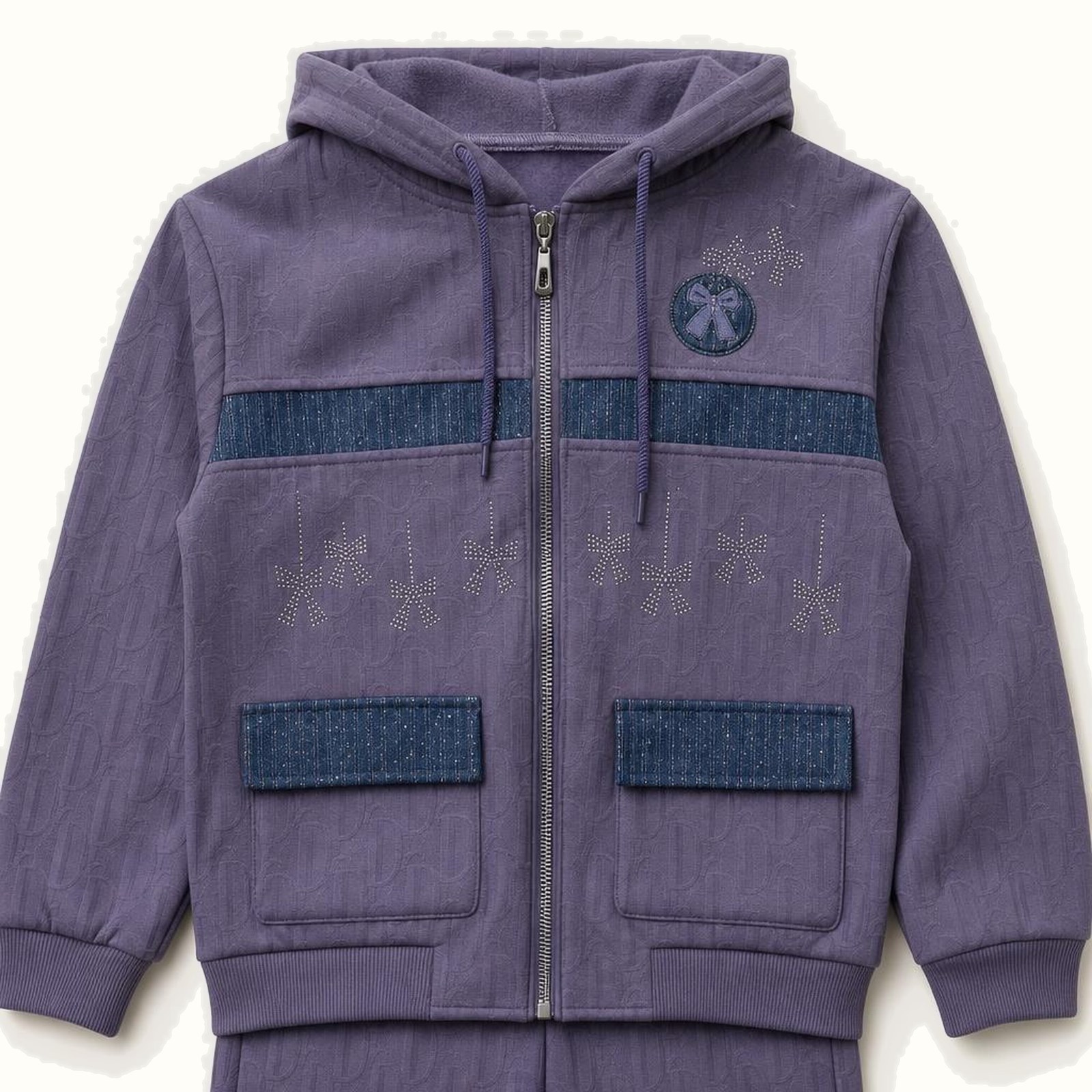 Children's Hooded Zipper Jacket Set - TH-02