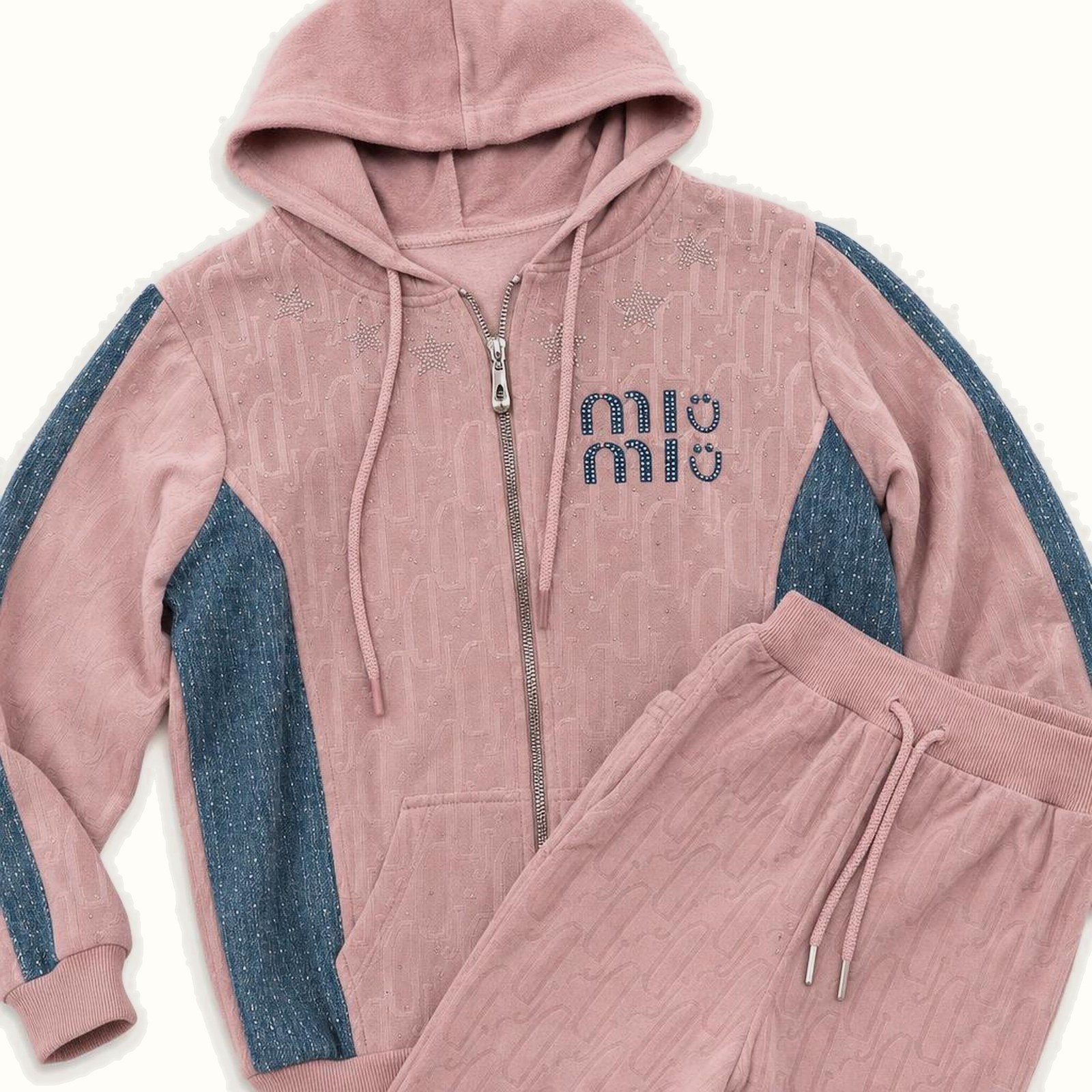 Children's Hooded Zipper Jacket Set - TH-03