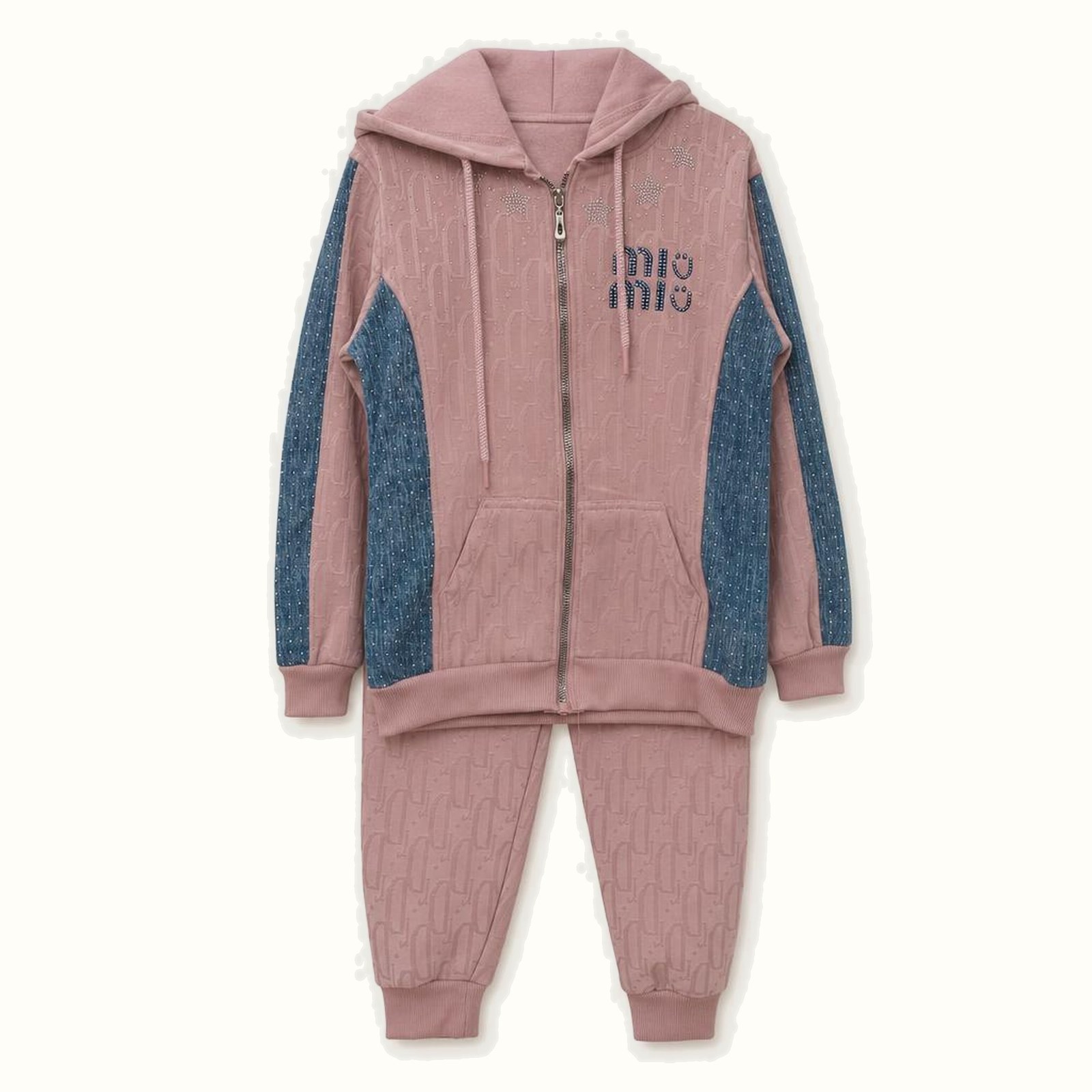 Children's Hooded Zipper Jacket Set - TH-03
