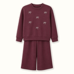 Children's Bow Embroidered Set - BX-1187