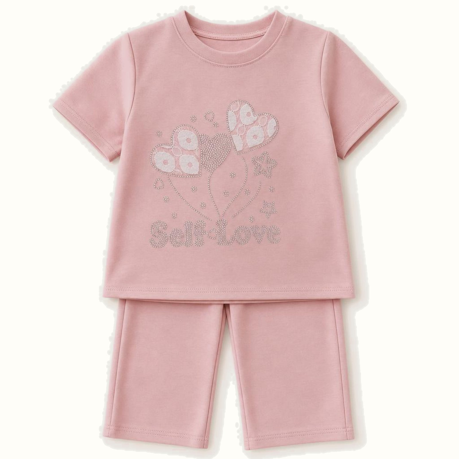 Children's Pink Short Sleeve Set - BX-1176