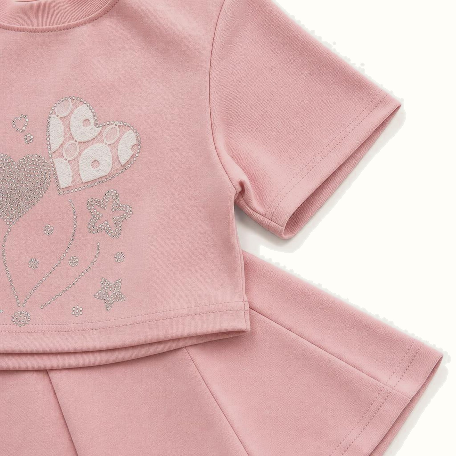 Children's Pink Short Sleeve Set - BX-1176