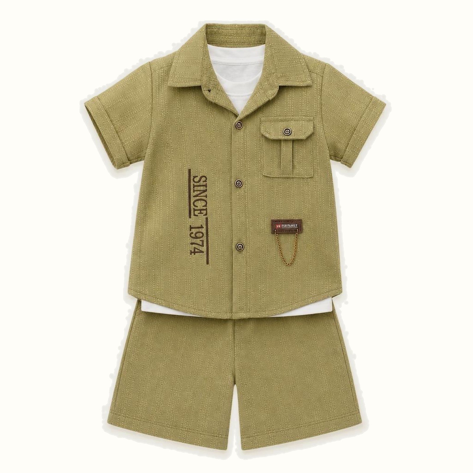 Children's Short Sleeve Shirt Set - CS-09