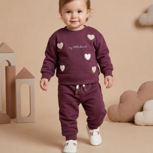 Kids' Plum Heart Graphic Sweatshirt & Jogger Set