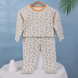 Gold Velvet Lycra Suit 90-120 (Seamless)