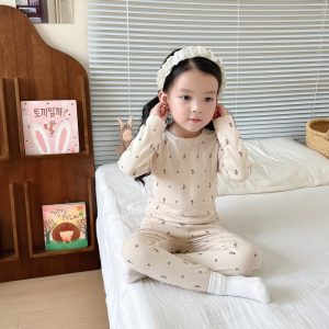 Gold Velvet Lycra Suit 110-140 (Seamless)