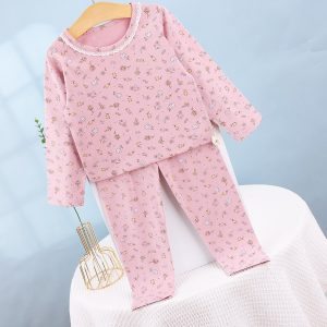 Gold Velvet Lycra Suit 110-140 (Seamless)