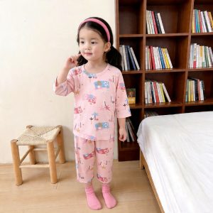 Icelandic cotton air conditioning suit (eight-quarter sleeves) 130-160