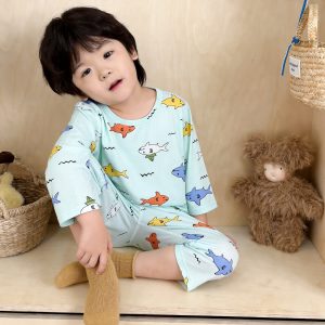 Icelandic cotton air conditioning suit (eight-quarter sleeves) 130-160