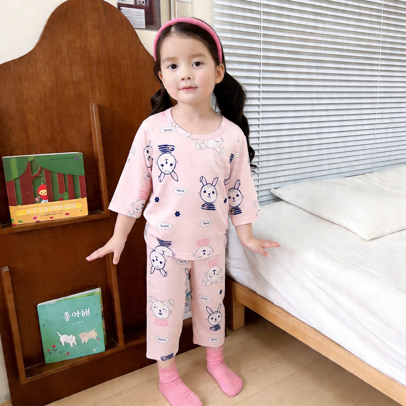 Icelandic cotton air conditioning suit (eight-quarter sleeves) 130-160