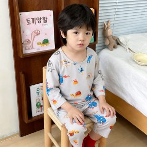 Icelandic cotton air conditioning suit (eight-quarter sleeves) 130-160