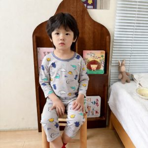 Icelandic cotton air conditioning suit (eight-quarter sleeves) 130-160