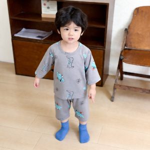 Icelandic cotton air conditioning suit (eight-quarter sleeves) 130-160