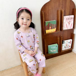 Icelandic cotton air conditioning suit (eight-quarter sleeves) 130-160