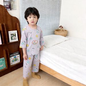 Icelandic cotton air conditioning suit (eight-quarter sleeves) 130-160
