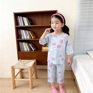 Icelandic cotton air conditioning suit (eight-quarter sleeves) 130-160
