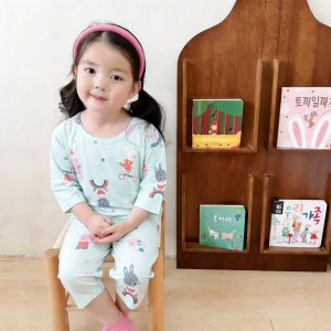 Icelandic cotton air conditioning suit (eight-quarter sleeves) 130-160