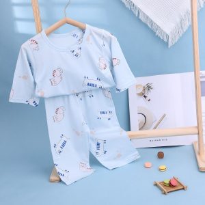 Icelandic cotton air conditioning suit (eight-quarter sleeves) 130-160