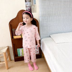 Icelandic cotton air conditioning suit (eight-quarter sleeves) 130-160