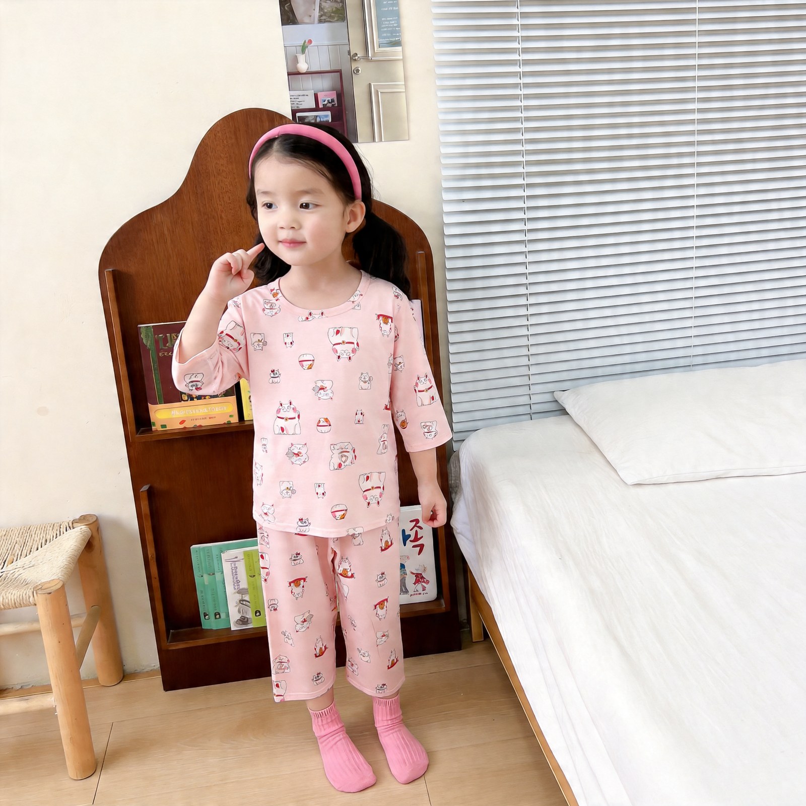 Icelandic cotton air conditioning suit (eight-quarter sleeves) 130-160