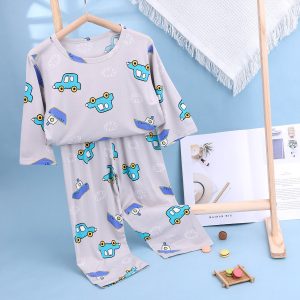 Icelandic cotton air conditioning suit (eight-quarter sleeves) 170180