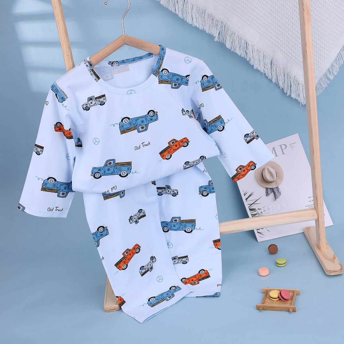 Ice porcelain cotton air-conditioning suit (eight-quarter sleeves) 130-160